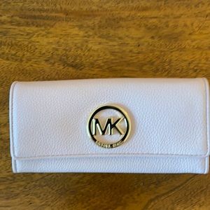Michael Kors light pink continental wallet